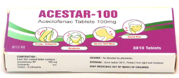 ACECLOFENAC (ACESTAR) 100MG TABS